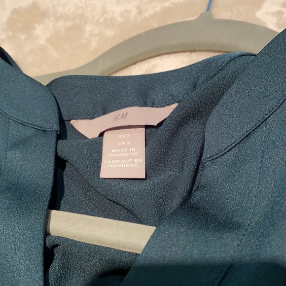 Forest Green Satin Dress - Picture 3 of 3